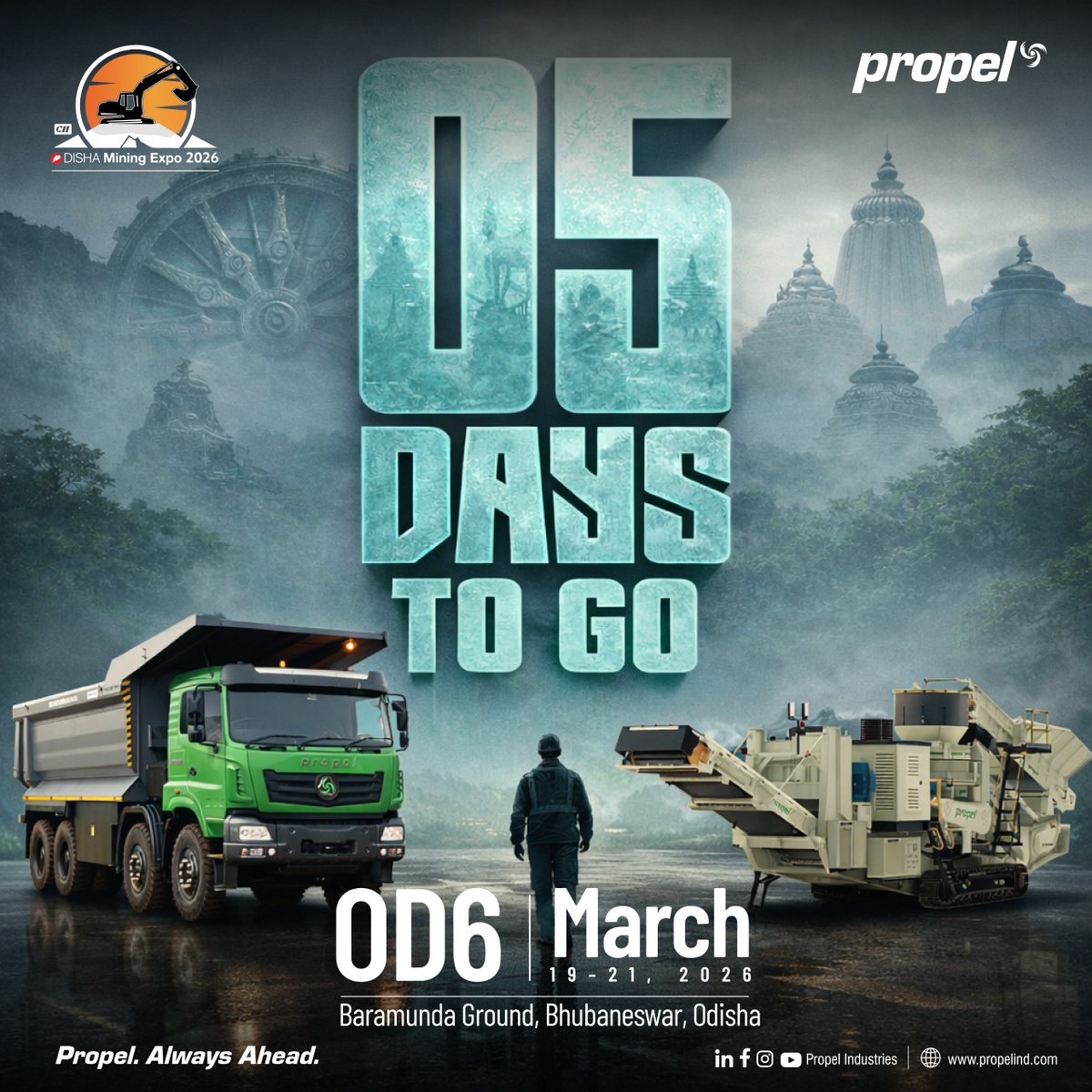 propelind's tweet image. 𝐉𝐮𝐬𝐭 𝟓 𝐝𝐚𝐲𝐬 𝐭𝐨 𝐂𝐨𝐧𝐌𝐚𝐜 𝐎𝐝𝐢𝐬𝐡𝐚 𝟐𝟎𝟐𝟔!

📍 𝐁𝐚𝐫𝐚𝐦𝐮𝐧𝐝𝐚 𝐆𝐫𝐨𝐮𝐧𝐝, 𝐁𝐡𝐮𝐛𝐚𝐧𝐞𝐬𝐰𝐚𝐫
📅 𝐌𝐚𝐫𝐜𝐡 𝟏𝟗–𝟐𝟏, 𝟐𝟎𝟐𝟔
🏗️ 𝐎𝐮𝐭𝐝𝐨𝐨𝐫 𝐒𝐭𝐚𝐥𝐥 – 𝐎𝐃𝟔

@FollowCII

#ConMac2026 #PropelIndustries #Crushingandscreening #EVTruck