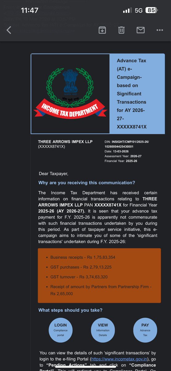canirmaljain's tweet photo. @IncomeTaxIndia 

How come different taxpayers are having same transactions? Wrong emails are creating panic in mind of taxpayers. https://t.co/r9DTjlXqa0