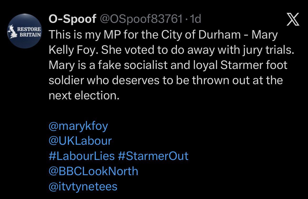 Mary Kelly Foy MP tweet media