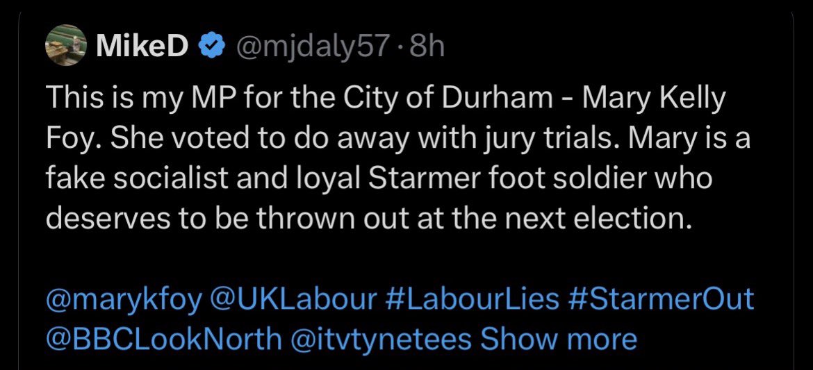 Mary Kelly Foy MP tweet media