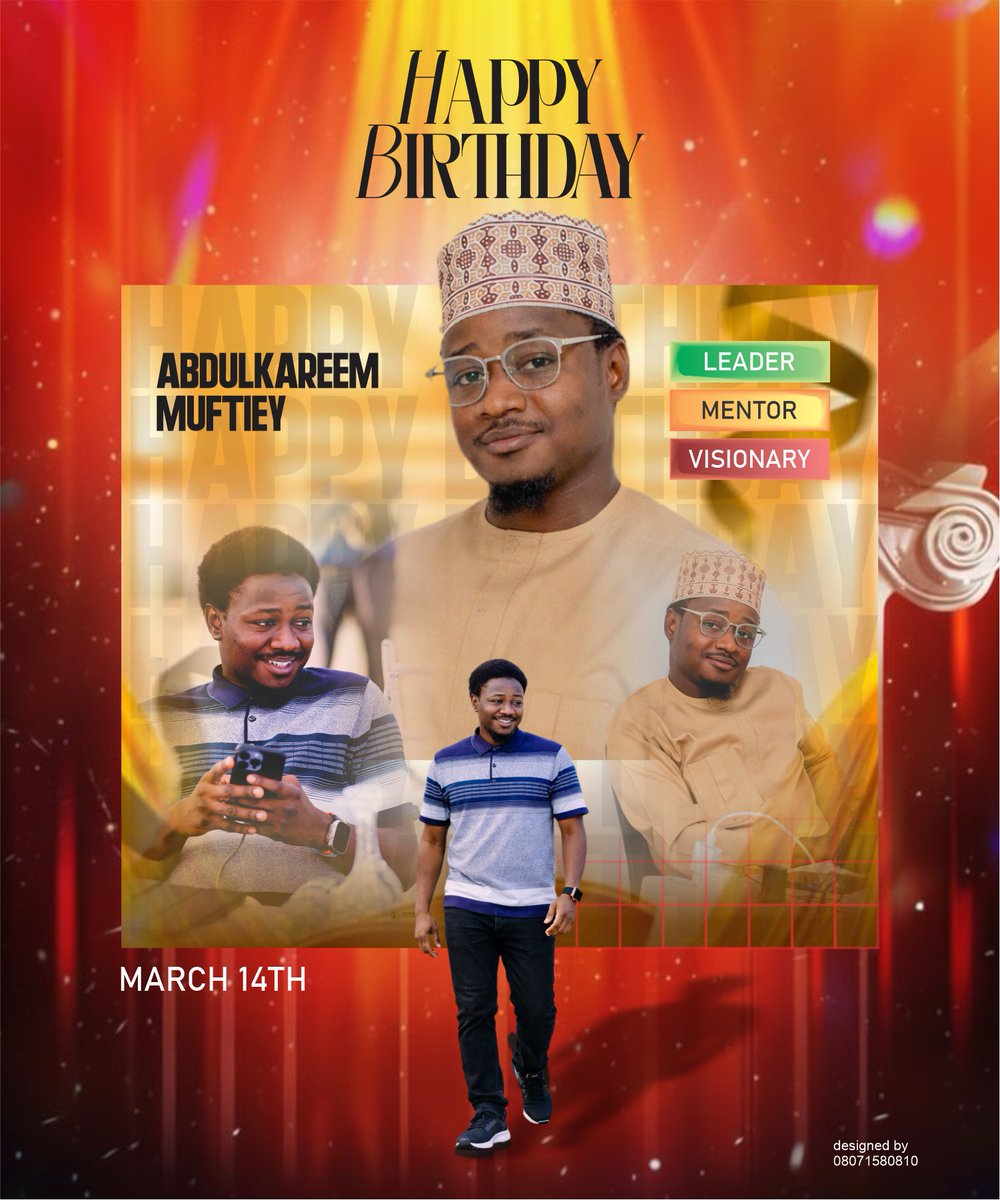 Stevenadeolu1's tweet photo. On your birthday, I pray you feel His comfort and blessings in every moment
@Muftieyy https://t.co/A6KdtCjQkN