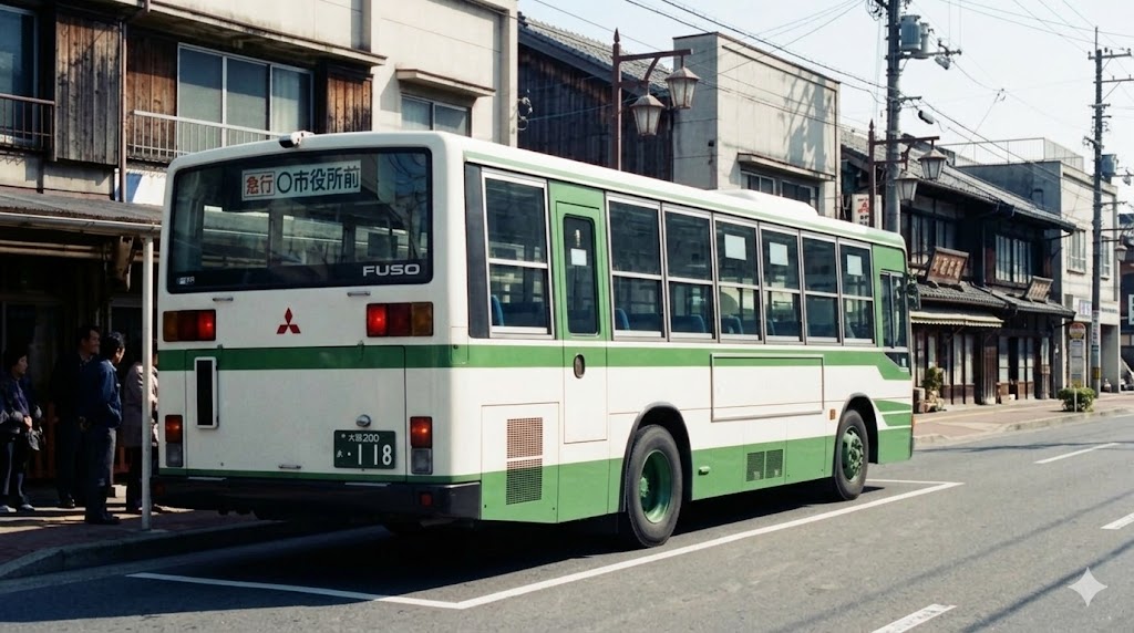nigel_kobe's tweet photo. #Googlr_Geminiに「三菱ふそう エアロスターMの画像を生成してください。」とシンプルなプロンプトを書いて、リアの画像には、「リアガラスの右下に”FUSO”のロゴ入れてください」とやってみてできたのがこんな感じ。

 「ソース」（参照したWebサイト）の表示もあったりしたが、2代目と折衷した感じ。 https://t.co/JYOqOTHZHz