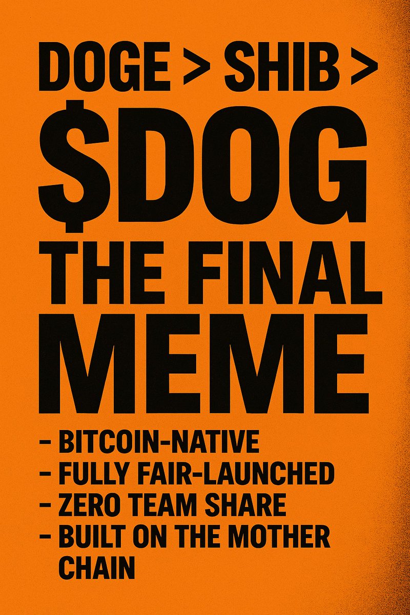 $DOG is not just a meme — it’s a movement. The community is unmatched, the vision is clear, and we’re just getting started. Strap in. 🚀🐶 #DOG #BullRun