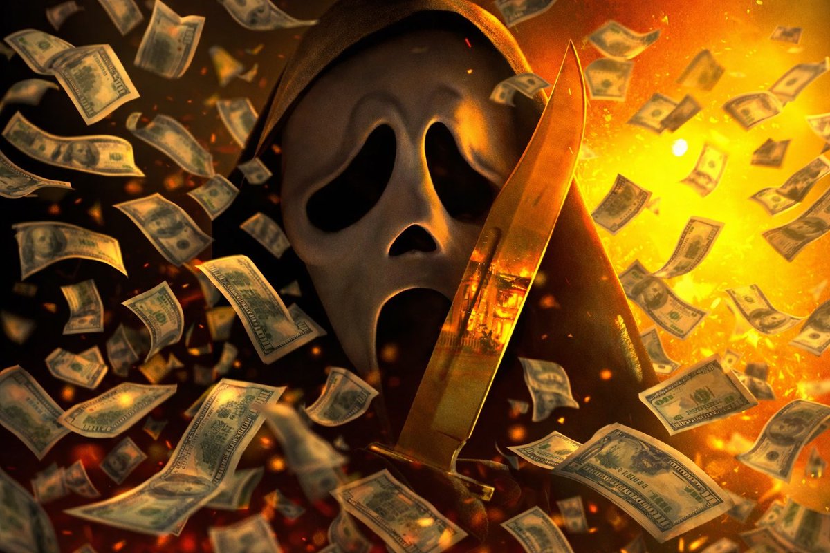 ghostfacebangs's tweet photo. With #Scream7 grossing $153M worldwide, it has already earned 36% more than its estimated $112.5M break-even point — roughly $40M above what it needed to become profitable.

That margin will only grow with projections pointing to a $200M worldwide run. https://t.co/BrlWAzBlKO