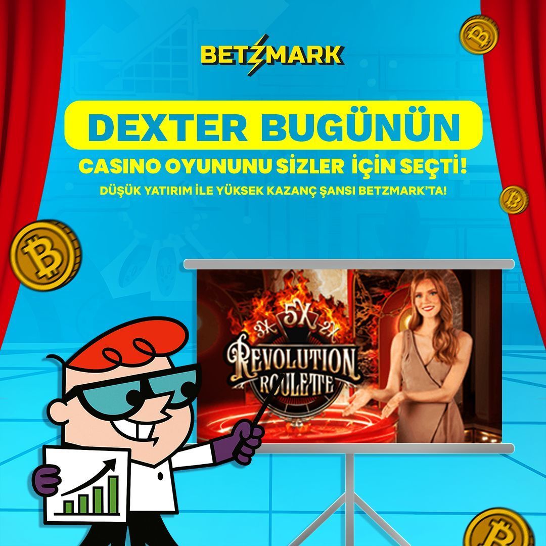 BetzmarkSocial's tweet photo. CUMARTESİ GÜNÜNE ÖZEL CANLI CASİNO YILDIZI! 💥🎰

Dexter'ın formülü hazır! 👨‍🔬 Hafta sonu eğlencesi için seçimi: Revolution Roulette.

Bu cumartesi şansını erteleme. Dev çarpan fırsatlarıyla canlı casino heyecanını zirvede yaşa, kasanı uçur! 🤑 

🔗 https://t.co/a26lqvrKQP https://t.co/n25zdDlNF0