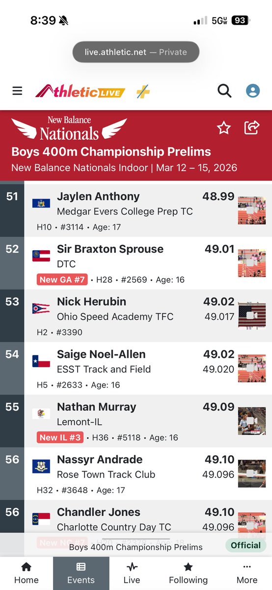 OOHS Pioneers Track tweet media