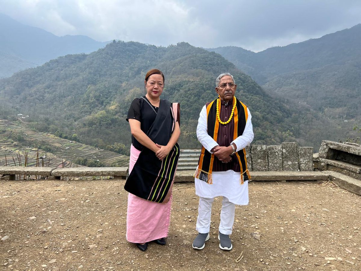 k_salhoutuonuo's tweet photo. Honoured to extend a warm welcome to our Hon'ble Governor Shri Nand Kishore Yadav ji &amp; his family to the historic village of Khonoma. His visit is a moment of pride for the community &amp; an opportunity to showcase the village’s legacy of conservation, culture &amp; unity. https://t.co/DwJUKkR6WA