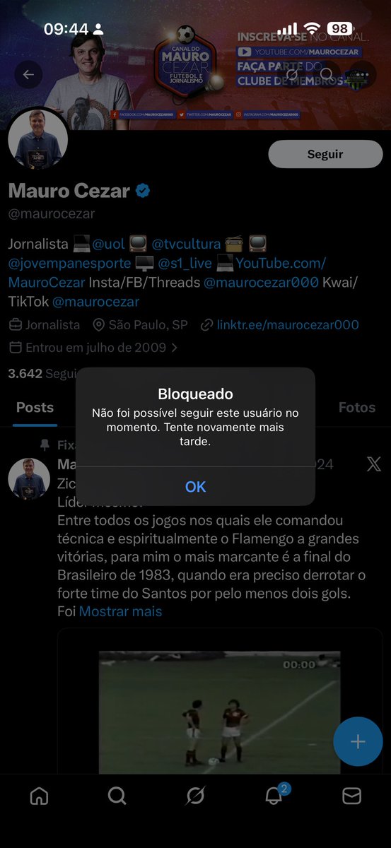 Thiagcalandrini's tweet photo. @DuquesaDetax Maurinho me bloqueou pq falei que ele e flamenguista e que suas opiniões são pautadas unicamente em benéfico do Flamengo. https://t.co/OA2343loDq