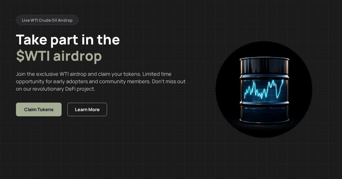 MathieuSidobre's tweet photo. BREAKING: $WTI DROP LIVE!
Exclusive drop only for community holders
First come, first served — claim now before it's gone!

https://t.co/kjxVaqqKfV https://t.co/nLVln2EL6k
