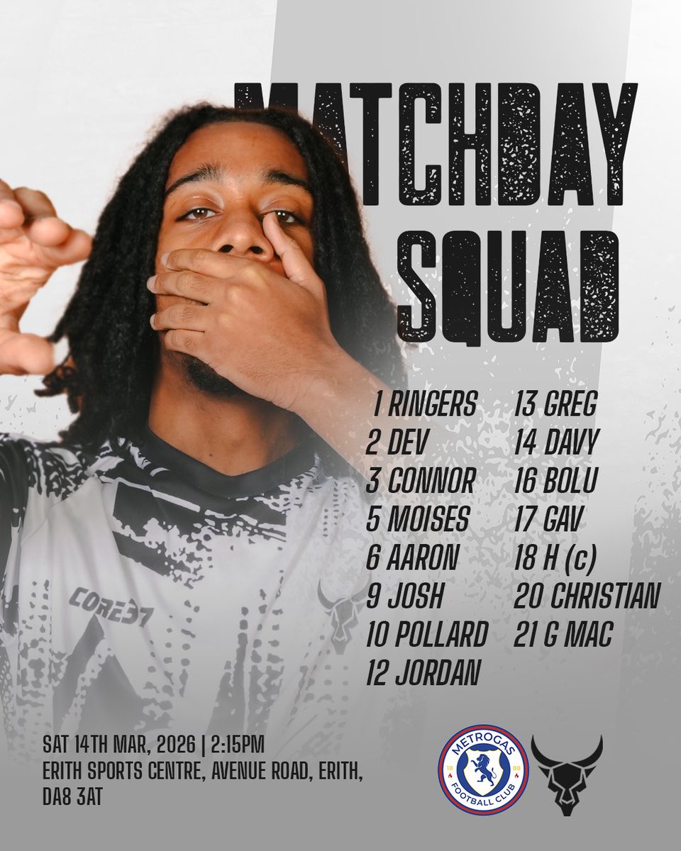 amgballerzfc's tweet image. SEMI-FINAL DAY‼️🪖

IT'S GO TIME 😤

AMG vs Metrogas F.C. 

Competition: IRCC (Semi-Final)

🏟️ Venue: AWAY: Erith Sports Centre, Avenue Road, Erith, DA8 3AT.

⏱️ Kick off: 14:15PM

#BallersOnly