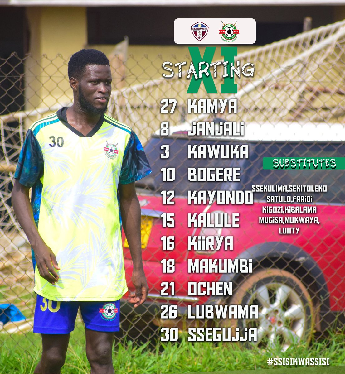 UpdfFootball's tweet photo. Squad facing Maroons this evening
#StarTimeUPL #ssisissisi https://t.co/1dOl9xm1tM