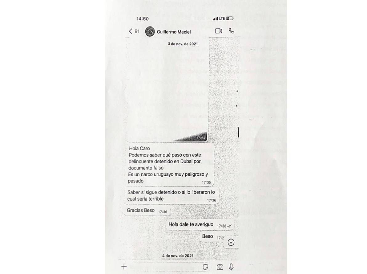 🔴 HISTORIA RECIENTE

✔️ Un mes antes de la entrega del pasaporte a Sebastián Marset en 2021 -expedido por las anteriores autoridades del Ministerio del Interior y de Cancillería- el entonces vice ministro Guillermo Maciel pedía saber qué había pasado en Dubai con “ese narco