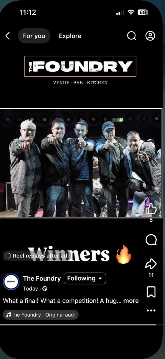 TheLostFound2's tweet photo. We only gone on to win Battle Of The Bands at The Foundry Brecon!! A top few weeks of playing live original music. https://t.co/sYVFx29GF5