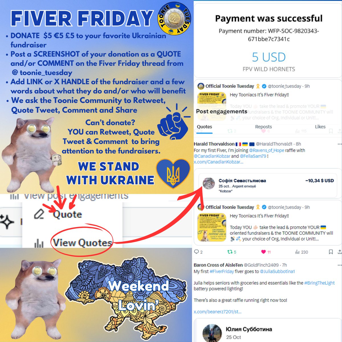 Weekend Lovin’ Time, and today feels like a quiet, shared victory. 💙💛

This community shows up day in and day out, lifting Ukrainian fundraisers even when the timeline is distracting, even when visibility is hard, even when it feels like we’re pushing uphill. Because of that