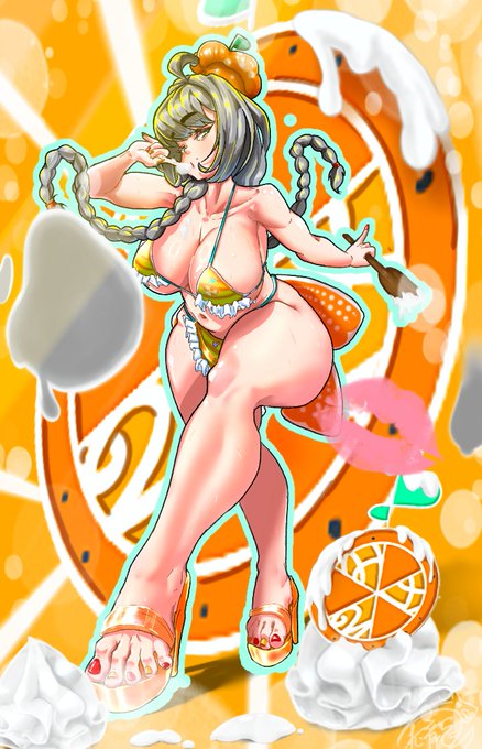 🍊な女の子描きました。 