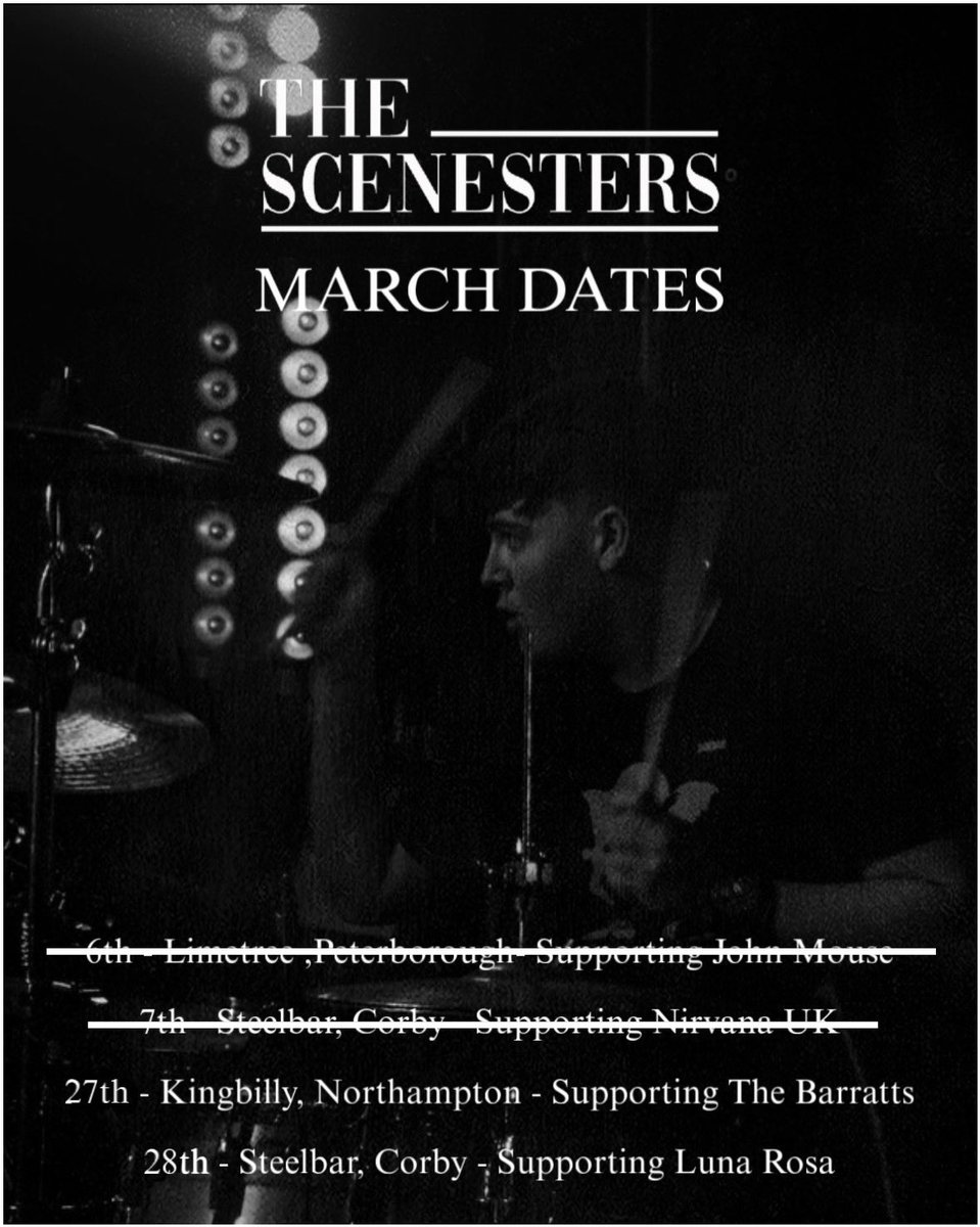 scenestersband's tweet photo. Two done, two to go! 

27th - The Barratts. Free Entry
28th - Luna Rosa, £8 adv

Grab your tickets now! 

#scenesters #lunarosa #barratts #newmusic #indie #bands #music #live https://t.co/Df4C6Zn1Bz