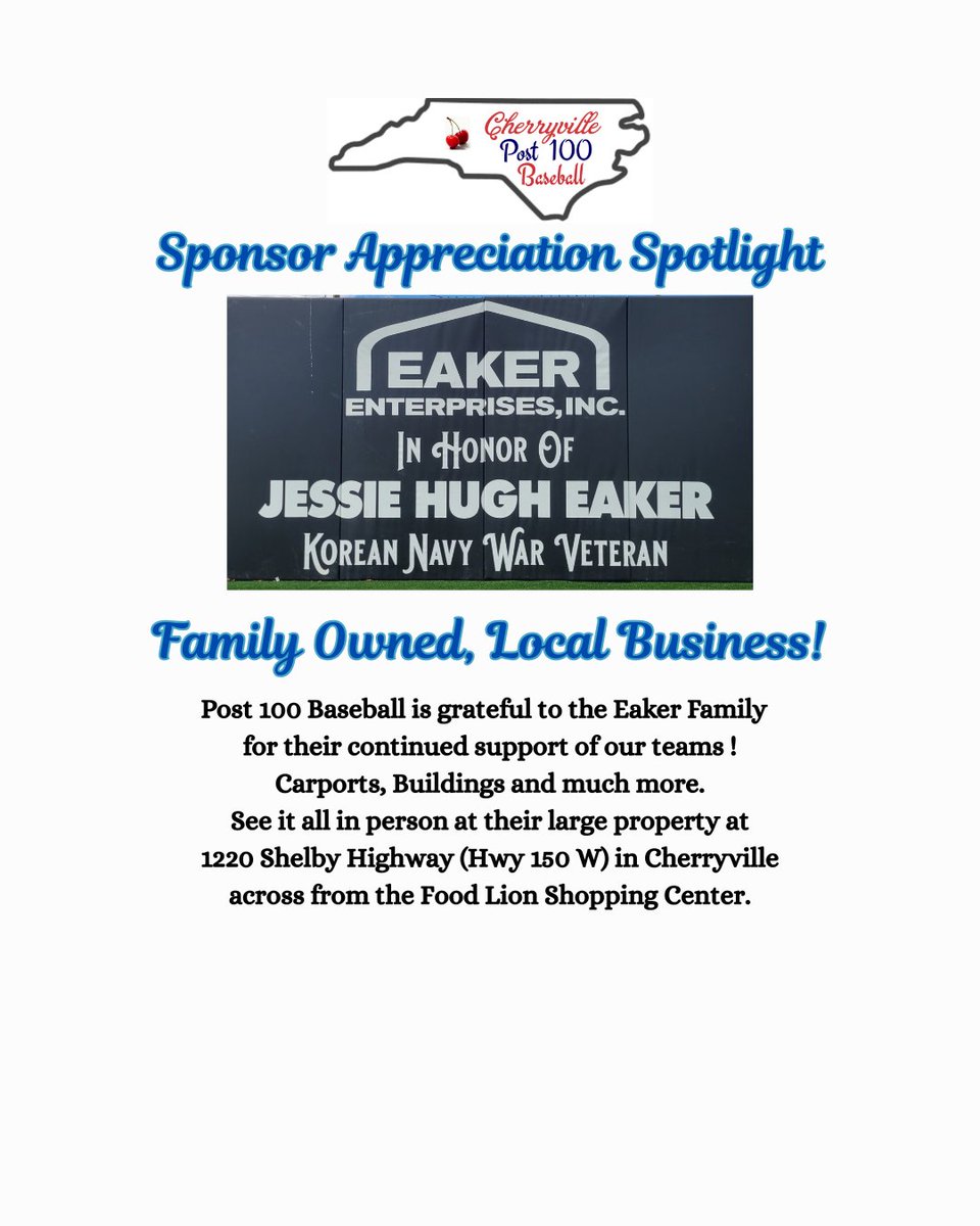 Cherryville Post 100 Baseball tweet media