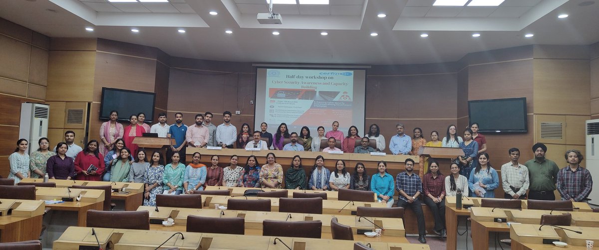 ccrhindia's tweet photo. Central Council for Research in Homoeopathy organized a half-day workshop on Cyber Security awareness and capacity building on March 13, 2026 under the guidance of Dr. Subhash Kaushik, Director General. 

Dr. Sunil Ramteke, DDG and Dr. K. C. Muraleedharan, AD(H)/Admn Incharge,  were also present during the session.

Mr. Sujeet Parashar, Scientist-C, CERT-In, Ministry of Electronics and Information Technology and Mr. Raghvendra Sharma, Project Manager, CDAC were the invited experts for the workshop. 

They equipped the participants with the essential skills to navigate digital threats, strengthen data security and build resilience in increasingly connected world.
This workshop was coordinated by Dr.Deepti Singh, Research Officer/Scientist-2, CCRH hqrs. 
#CYBERSECURITY #CyberJagrook #Secure #Workshop