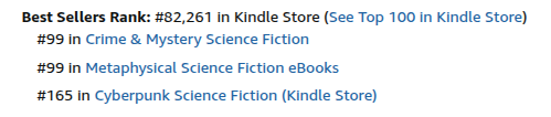 NymCoy's tweet photo. Mumbai Singularity broke 100 in 2 categories! Not bad for day 4. Thank you everyone!
#indieauthor #amazonrank #debutnovel #SFF https://t.co/52aQRRxSyn