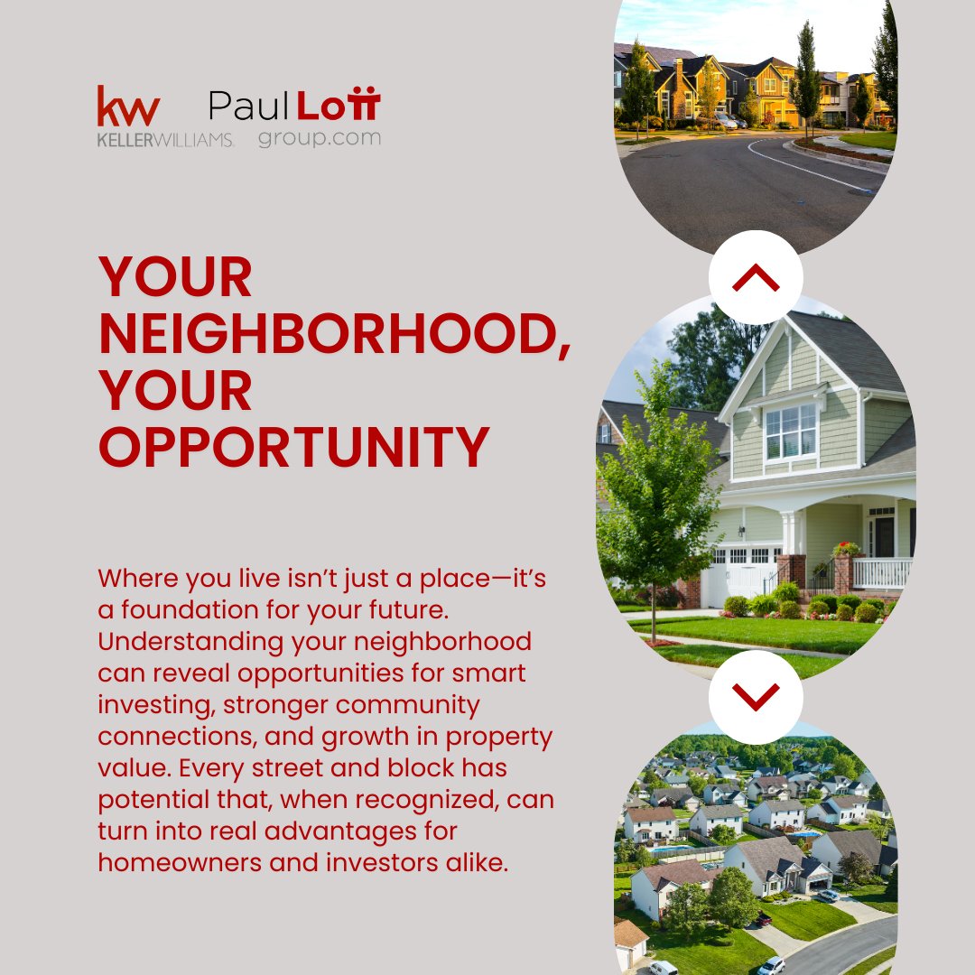 paullottteam's tweet image. 🏡 Your home isn’t just a place—it’s a gateway to opportunity. From rising value to stronger community connections, your neighborhood holds real potential. 💡✨

📲 Curious what opportunities are around you? Let’s talk!

#RealEstateOpportunity #InvestLocal #HomeGoals