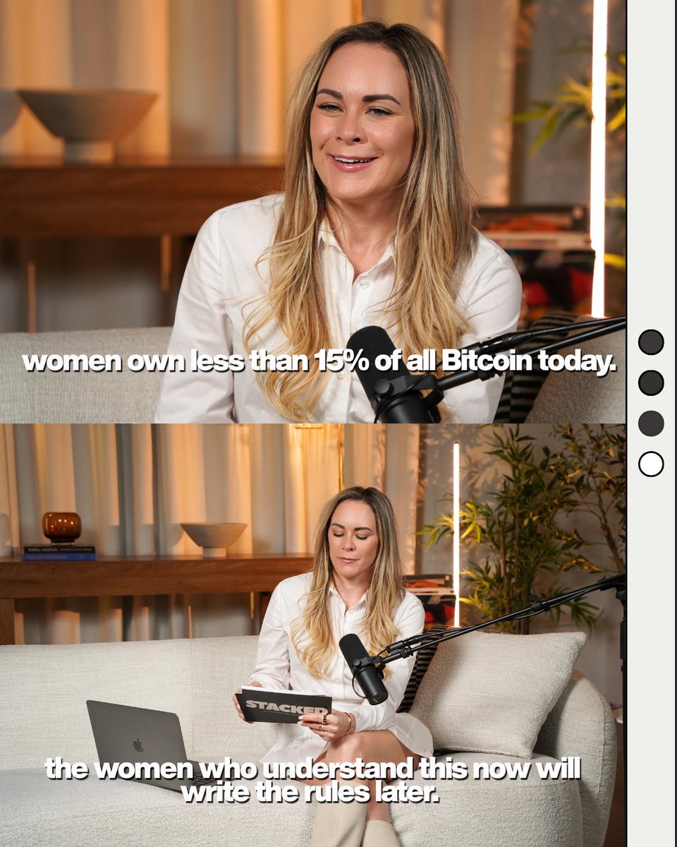 EmilyDempsey's tweet photo. Women own less than 15% of all Bitcoin today. That's not a stat to feel bad about. That's an opportunity.
EP 001 is live — link in bio.
#STACKED #StackedPodcast #Bitcoin #BitcoinForWomen #WomenAndMoney #FinancialLiteracy #BrickellBabes #WomenInBusiness #BitcoinMining #DigitalAssets #WealthBuilding #FemaleEntrepreneur #MiamiWomen #InvestInYourself #MoneyMindset