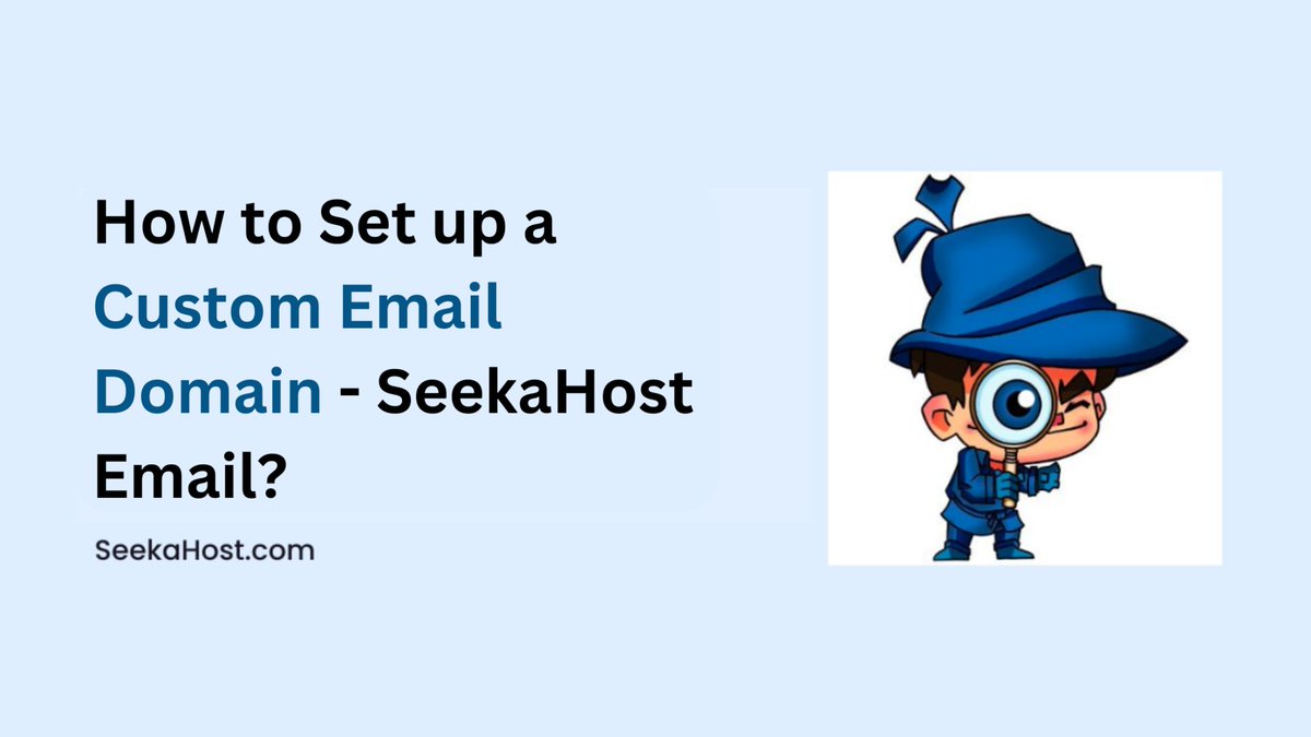 Keep a professional email for your company domain to simplify communication with clients.

Set up a custom email domain to send emails that clearly identify your brand.

Here is "How to Set up Custom Email Domain"

🔗 seekahost.com/how-to-set-up-…

#atSeekaHost #CustomEmailDomain