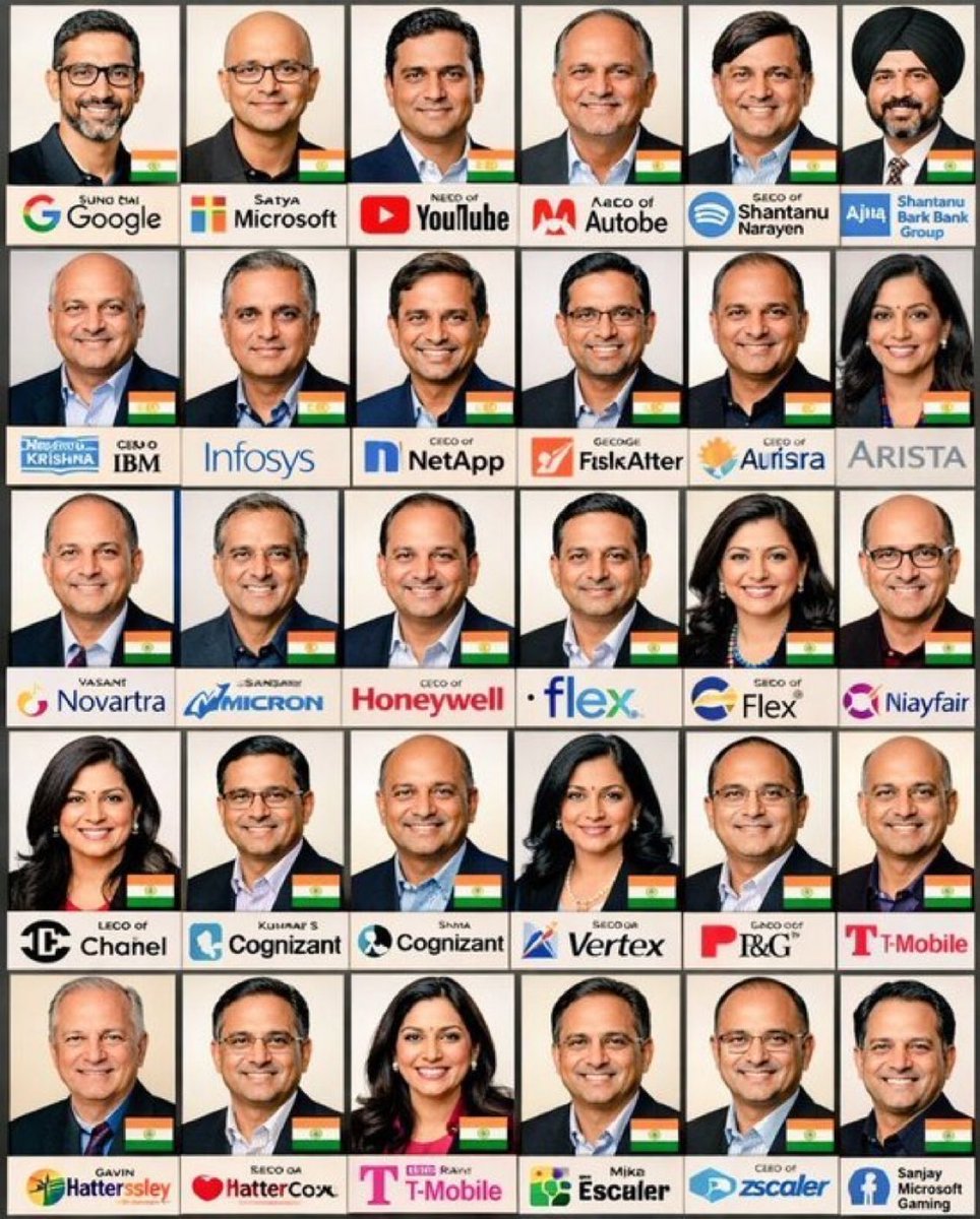 BeRationall's tweet photo. These companies didn't hire Indian CEOs out of charity. They hired them because they are the best in the market. The US stopped producing Americans who could compete for these jobs. https://t.co/N1InbIfEq9