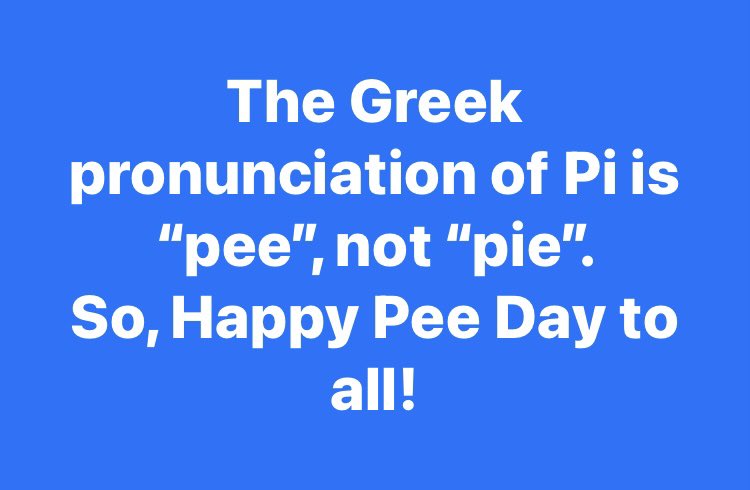 mpagedas's tweet photo. Annual reminder. #PiDay https://t.co/HhTrL7ZI0X