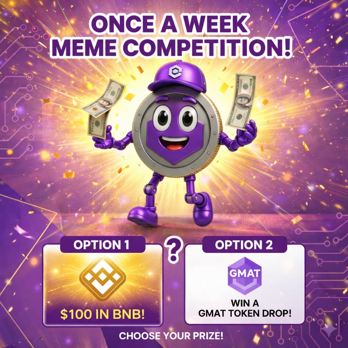 GMATmemes's tweet photo. GMAT Givbux Meme Advertising Token... Big things coming ! DM if you want to talk about early access. 
#Solana #GMAT #SOL #Launchlab