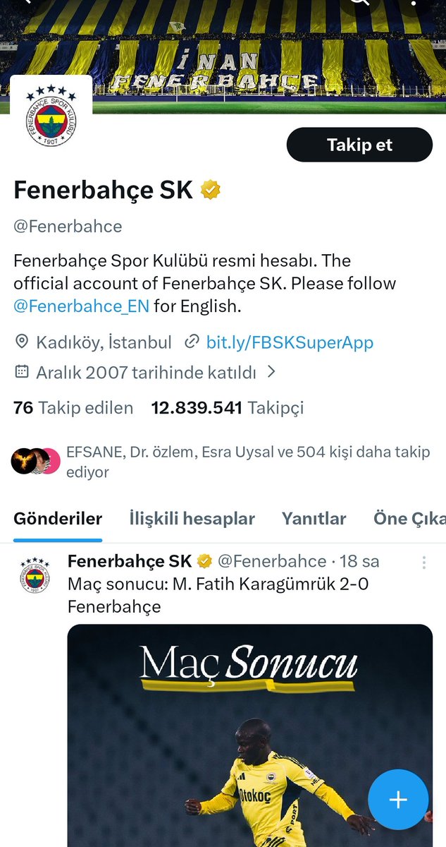 Galiba ÖLDÜ İBNELER
Dünden beri ses çıkmıyor...
#GSvİBFK
#BugünGünlerdenGALATASARAY