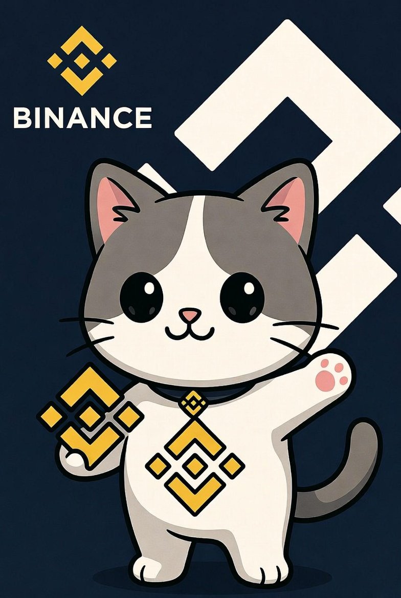 dodrill08's tweet photo. @binance Is the cat becoming Binance's mascot? https://t.co/vEwn3G6stV