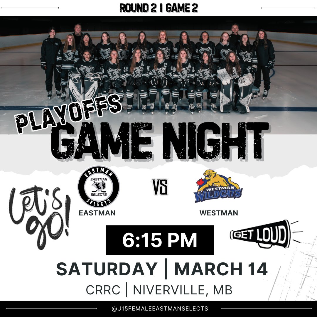 Game 2 of Round 2 is here. The Selects take the ice tonight looking for the second win in the best-of-three series. Let’s fill the rink and bring the noise. 🏒🔥
#SelectsHockey #PlayoffMode #BringTheNoise