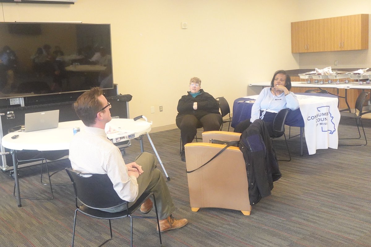 STLWaterDiv's tweet photo. We appreciate Consumers Council of Missouri for inviting us to their community event last night at the O'Fallon Rec Complex.  Special Assistant Spencer Gould spoke to a crowd that included Alderman Michael Browning about the future of your municipal water. https://t.co/KwRL7tEvF6