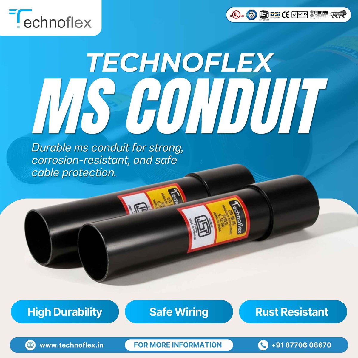 technoflexsteel's tweet image. 🛠 MS Conduit – High-Strength Electrical Conduit for Secure Wiring by Technoflex ⚡

for More Info Call on087706 08670
And mail on - info@technoflex.in
website - Technoflex.in

#MSConduit #ElectricalConduit #CableProtection #IndustrialConduit #BuildingMaterials