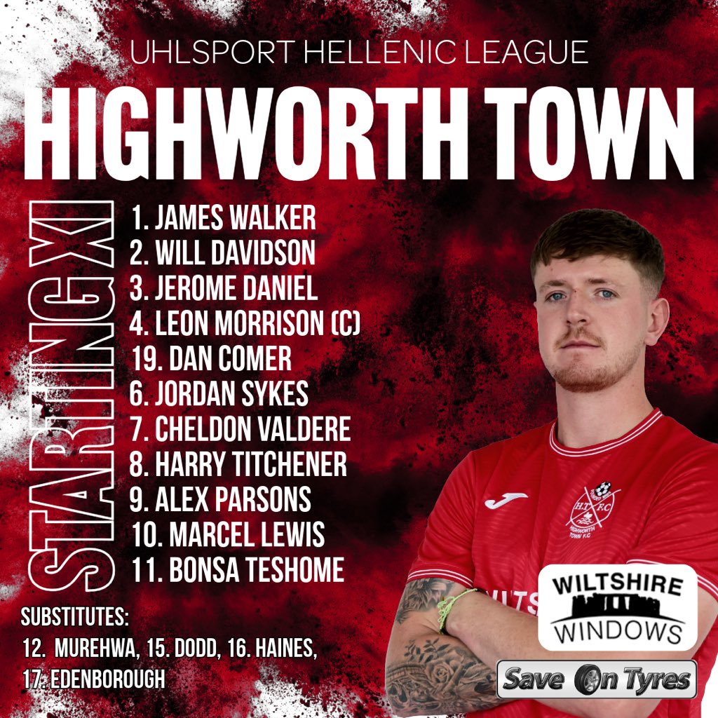 STARTING XI…

Here is how we lineup to face <a href="/Cinderford_Town/">Cinderford Town AFC</a> this afternoon at The Save On Tyres Stadium in The Uhlsport <a href="/HellenicLeague/">Hellenic League</a> Premier Division 

🔴⚫️🔴⚫️

<a href="/swsportsnews/">South West Sports News</a> <a href="/NonLeagueCrowd/">Non League Crowds</a>