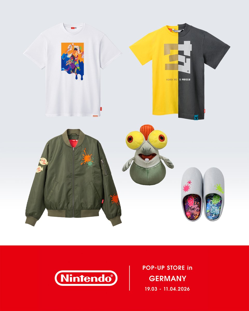 Das ist ja spritzig!

#Splatoon-Merchandise entdeckt ihr im Nintendo POP-UP STORE in GERMANY. Ihr findet uns im Westfield Ruhr Park, vom 19. März bis 11. April.

#NintendoPopUpStore
