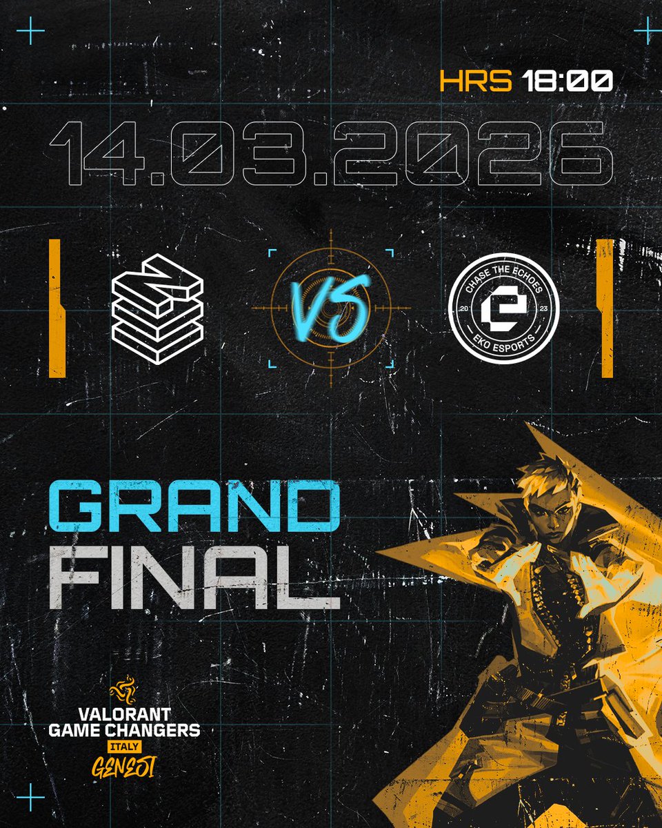 king___esport's tweet image. È IL MOMENTO DELLA GRAN FINALE! 🏆🔥

Dopo aver superato il Parma per 2-1 in una semifinale incredibile, gli @ekoesportsgg  sfidano i dominatori della Regular Season: i @NOVOEsports ! 🕊️⚔️

Chi alzerà il trofeo del VALORANT Game Changers Italy: Genesi?

🕒 Oggi, ore 18:00