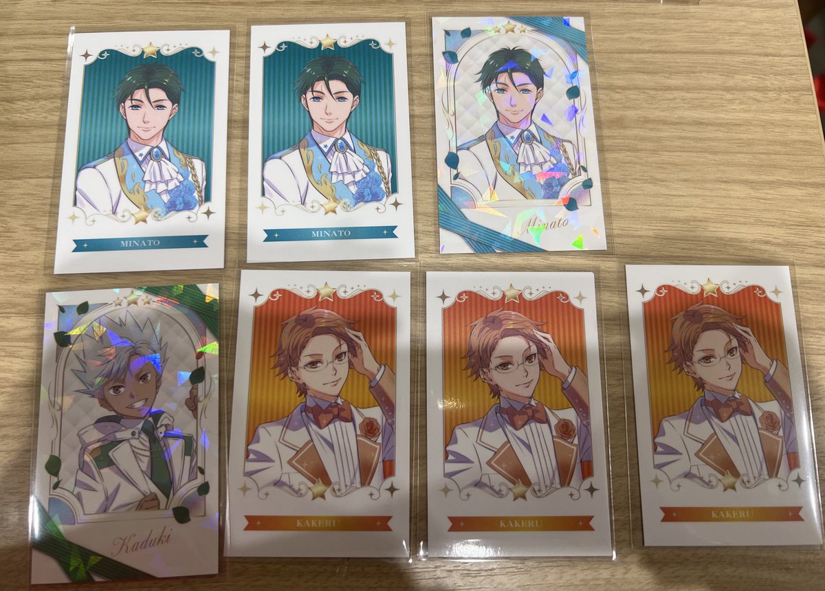 neko_1jo's tweet photo. 【交換】 KING OF PRISM キンプリ展 10周年展 プリパシャ 

譲　
レア　ミナト　カヅキ
ノーマル　ミナト　カケル

求　同種 シン or レア ルヰ、エィス

本日または明日の13時ごろまで、会場付近でお手渡し可能です！ https://t.co/nSLy4sHgzU