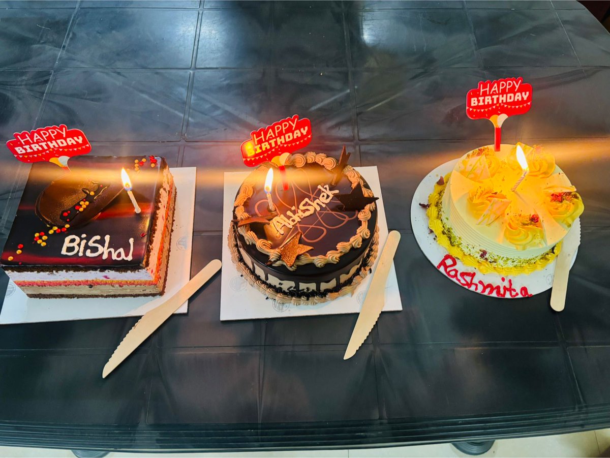 DigitalPRWorld's tweet photo. Cake, candles, and celebration time!

Wishing Vishal, Abhishek, and Rashmita a fantastic birthday filled with happiness and success.

Cheers to another amazing year! 

#officecelebration #teamdpw #birthdayJoy https://t.co/9DGVMy1kwh