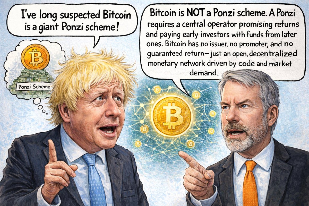 qrart2030's tweet photo. Is Bitcoin a giant Ponzi scheme? | @BorisJohnson vs @saylor
#BTC #bitcoin #Michaelsaylor #borisjohnson #caricatureart #portraitist #TrendIA #AICaricature https://t.co/1KIMO9wKDd