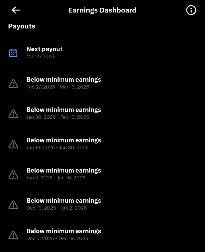Yeah bro I see Egnor Elon still aren’t giving me my payout. It’s been a while now and I’m not sure what’s going on.

Has anyone else had this problem before?
Does anyone know how to fix it?

Any help would be appreciated 🙏

<a href="/elonmusk/">Elon Musk</a> <a href="/cb_doge/">DogeDesigner</a> <a href="/nikitabier/">Nikita Bier</a> <a href="/XMoney/">X Money</a>