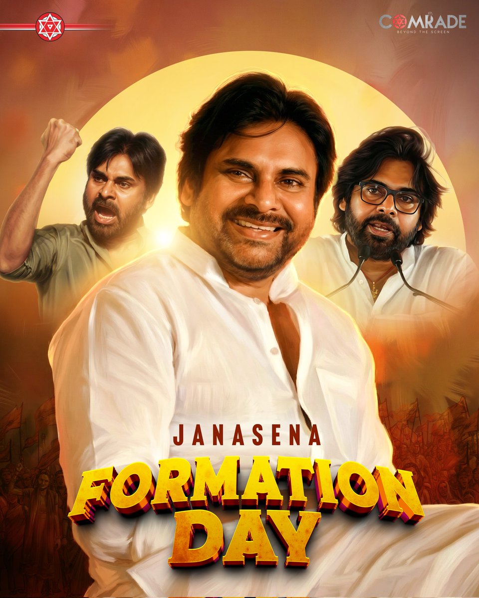 ComradeJSP's tweet photo. JanaSena 13th Formation Day 🔥

#JanaSenaFormationDay https://t.co/hyIyu0A92C