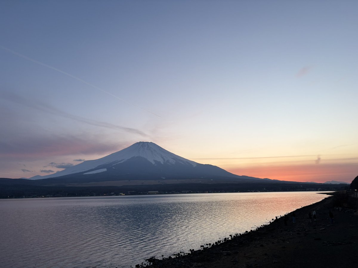 山中湖と富士山