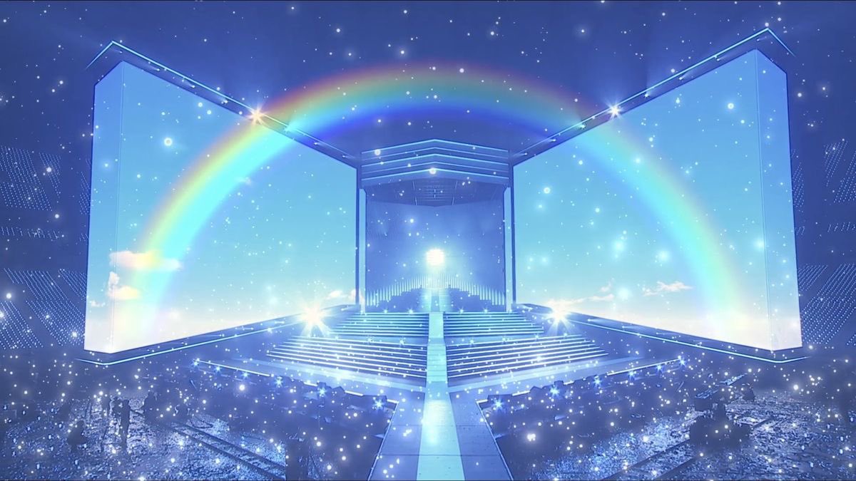 s2_ryuvely's tweet photo. 【活動休止前】
嵐が去った後に虹のかかった美しい空がどうか皆さんの前に広がりますよう、明けない夜はないと信じて

【活動再開後】
オープニングで虹の映像が流れLove Rainbowで帰ってくる

全てが繋がった。めちゃくちゃ鳥肌たった。
ファンの予想を遥か上を越えてくる。
それが松本潤の演出。天才 https://t.co/XPEjWiUv3O