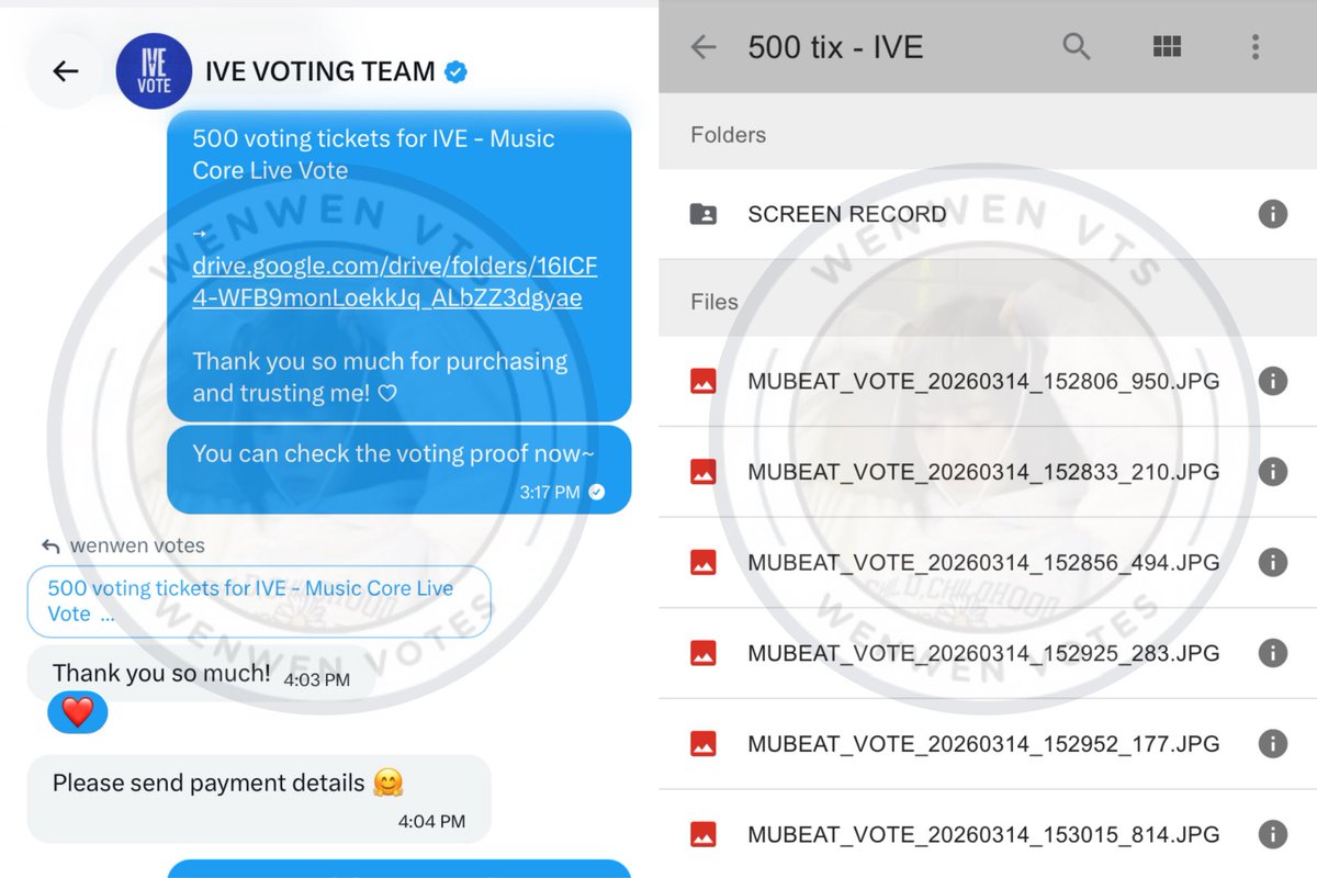 wenwen_vts's tweet photo. ── .✦  SOLD || MUBEAT   

500 voting tickets dropped for #IVE on Music Core Live Voting [EP. 938]  

★ Purchased by @IVEvote 
Thank you so much for the trust! 

#wenwen_proofs https://t.co/72PCaoGFb5