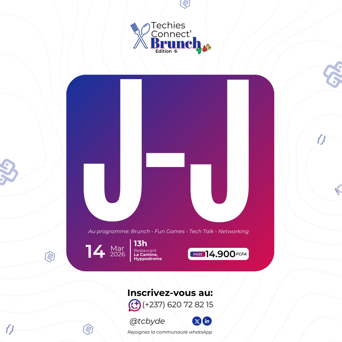 tcbyde's tweet photo. 𝐉𝐨𝐮𝐫 𝐝𝐞 𝐁𝐫𝐮𝐧𝐜𝐡!

Hey Techies,

Rendez-vous tout à l'heure à partir 13 au Restaurant La Cantine à Hyppodrome.

Adresse: https://t.co/Z2mYKAMBFh https://t.co/3bs3XYh6yB
