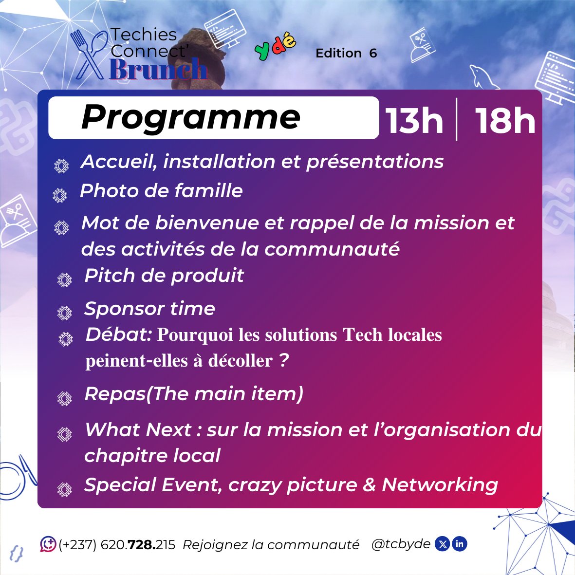 tcbyde's tweet photo. 𝐉𝐨𝐮𝐫 𝐝𝐞 𝐁𝐫𝐮𝐧𝐜𝐡!

Hey Techies,

Rendez-vous tout à l'heure à partir 13 au Restaurant La Cantine à Hyppodrome.

Adresse: https://t.co/Z2mYKAMBFh https://t.co/3bs3XYh6yB