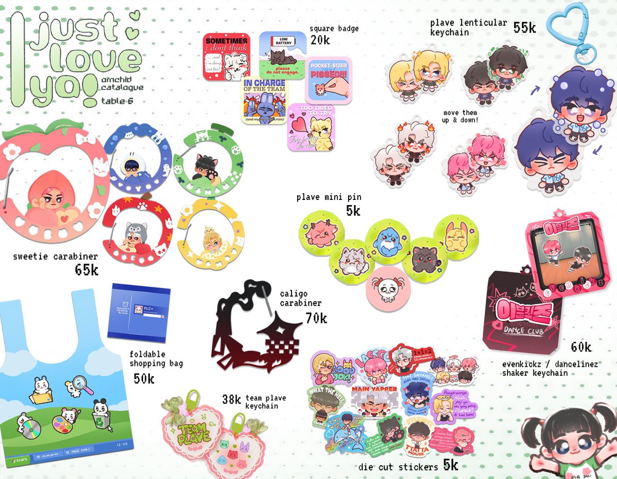 ornchid’s #IJustLoveYa_INA catalogue !! (akhirnya)

📍28 march, museum mandiri
🌟 table 6 (PLV-51 Star)
💌 OTS only, mail order will open after

↺ &amp; ♡ are appreciated
see you there, plli <3