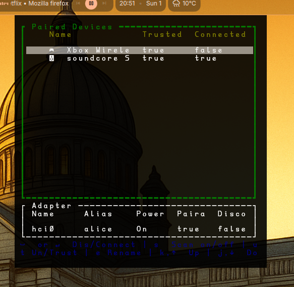 orhundev's tweet image. Building Wayland layer-shell apps with a TUI 🤯

🐁 raclettui — Ratatui backend for Wayland layer-shell windows

⚡ Create menus, bars, and overlays with terminal-style widgets

🦀 Powered by Rust &amp;amp; @ratatui_rs

⭐ GitHub: github.com/ishrut/raclett…

#rustlang #ratatui #tui #wayland