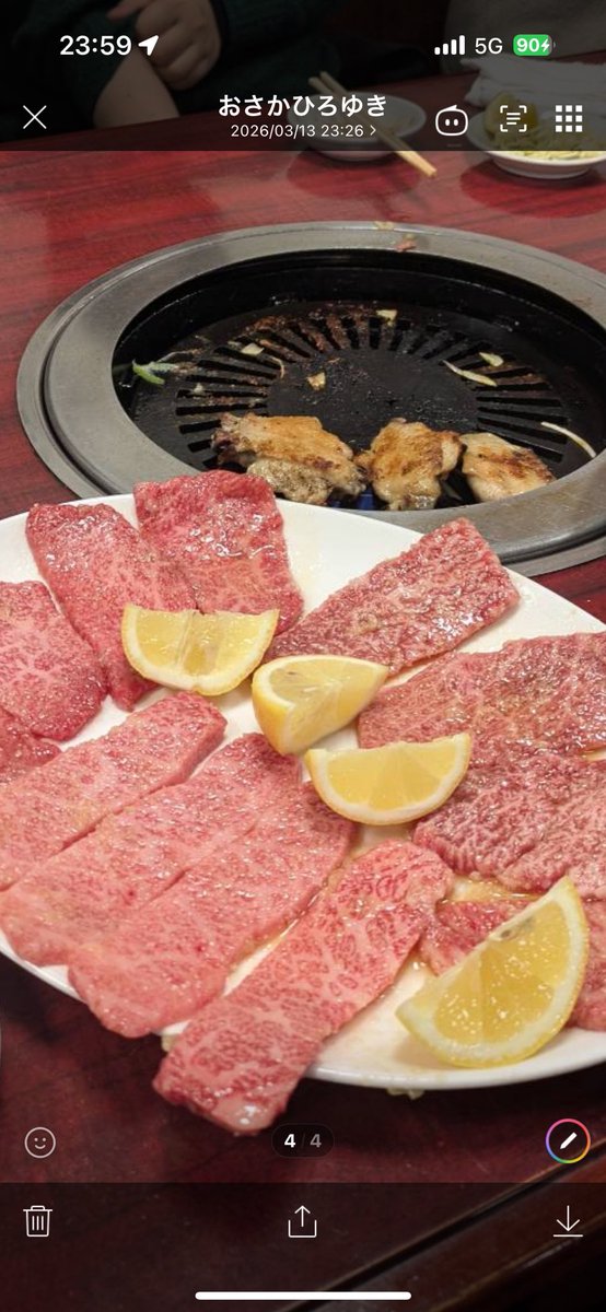 ankeina64's tweet photo. 昨日の焼肉〜！5500円のコースでめちゃくちゃすごいお肉達が食べれて幸せ〜😊
➕アラカルトとお酒入れても1人8000円
最後には、今日暇だからって言って駅まで送迎してくれた！なんてホスピタリティ最強すぎるww
ご馳走様でした！絶対にまた行く🍖 https://t.co/I2pFAZbesm